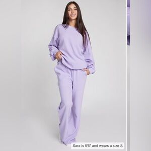 Lavender Ribbed Loungewear Set - Women's Cozy Two-Piece